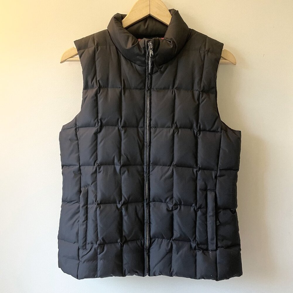 Gap Black Down-filled Vest, Size: M, metal zipper